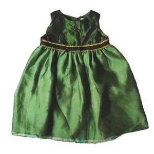 Good Lad Girls Embroidered Green Party Dress NWT